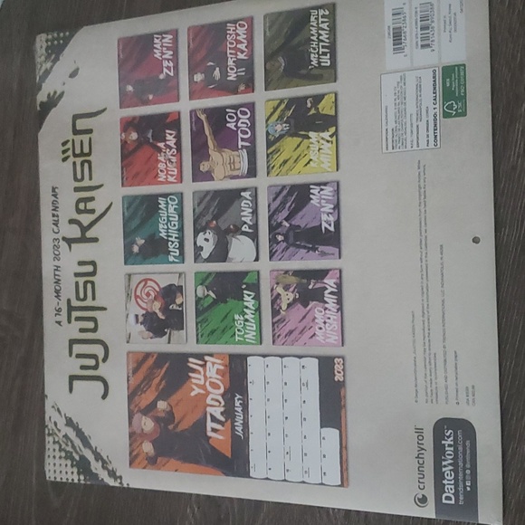 2023 Jujutsu Kaisen WALL CALENDAR - Brand New Sealed - Picture 2 of 4